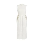 Erdem Embellished Cotton Guipure Sleeveless Midi Dress - Dresses - British Romantic Luxury at Luxury Shoes 