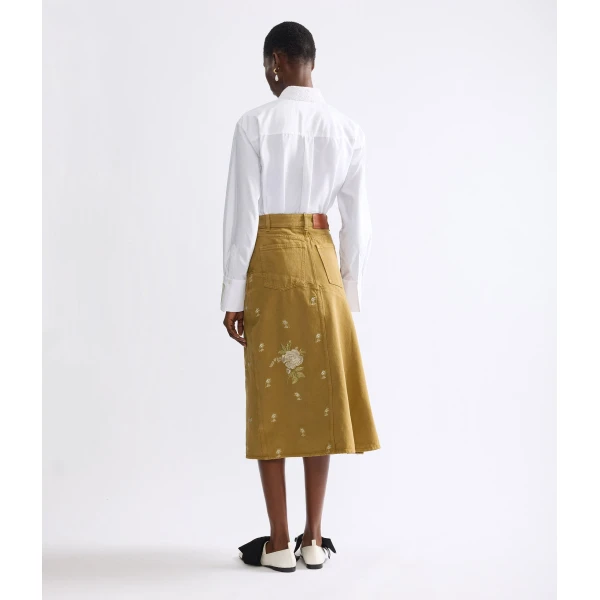 Erdem Embellished Cotton Poplin Long Sleeve Shirt - Tops - British Romantic Luxury at Luxury Shoes 