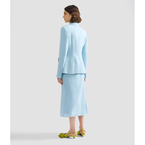 Erdem Embellished Crepe Draped Midi Skirt - Skirts - British Romantic Luxury at Luxury Shoes 