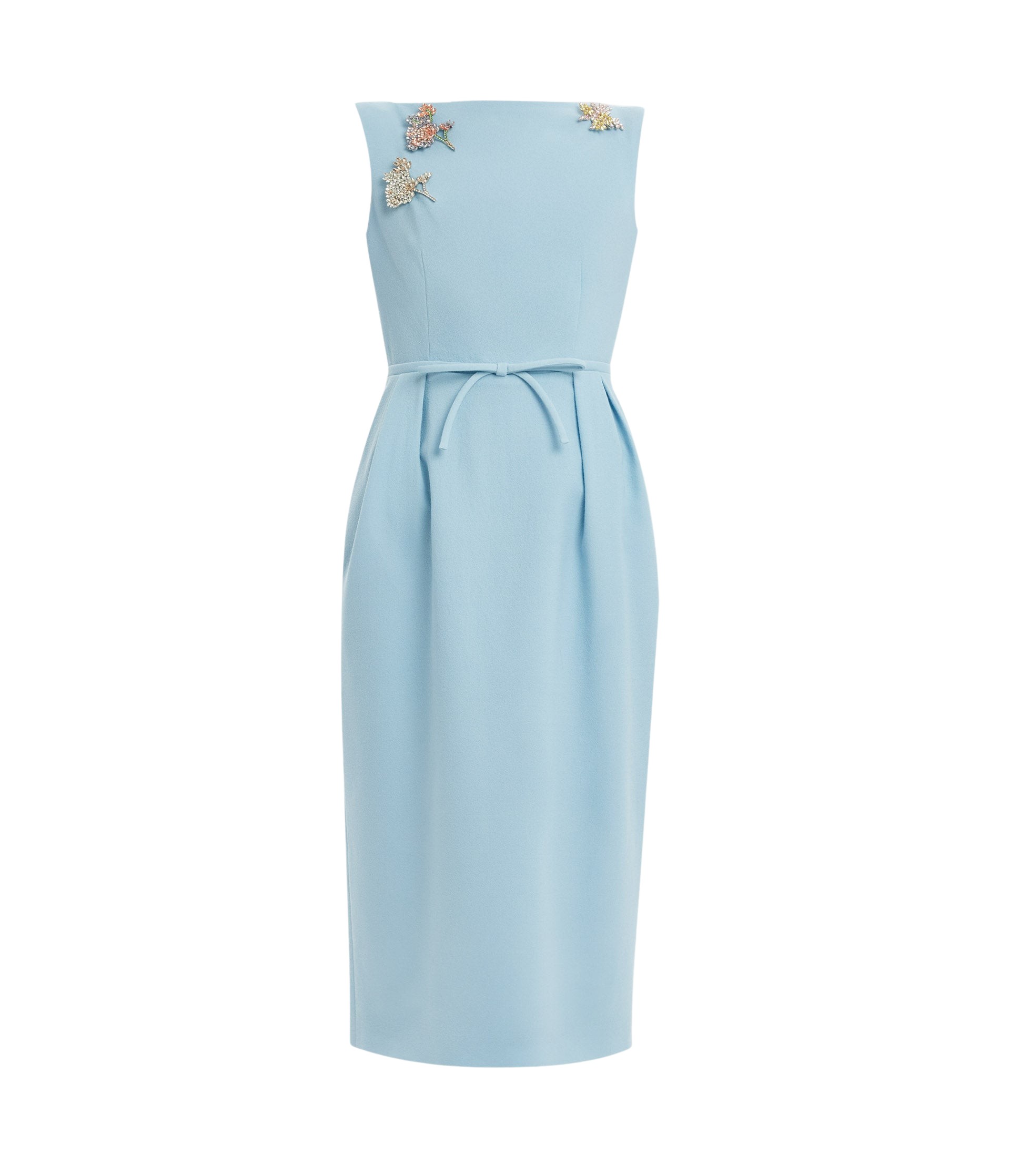 Erdem Embellished Crepe Sleeveless Midi Dress - Dresses - British Romantic Luxury at Luxury Shoes 
