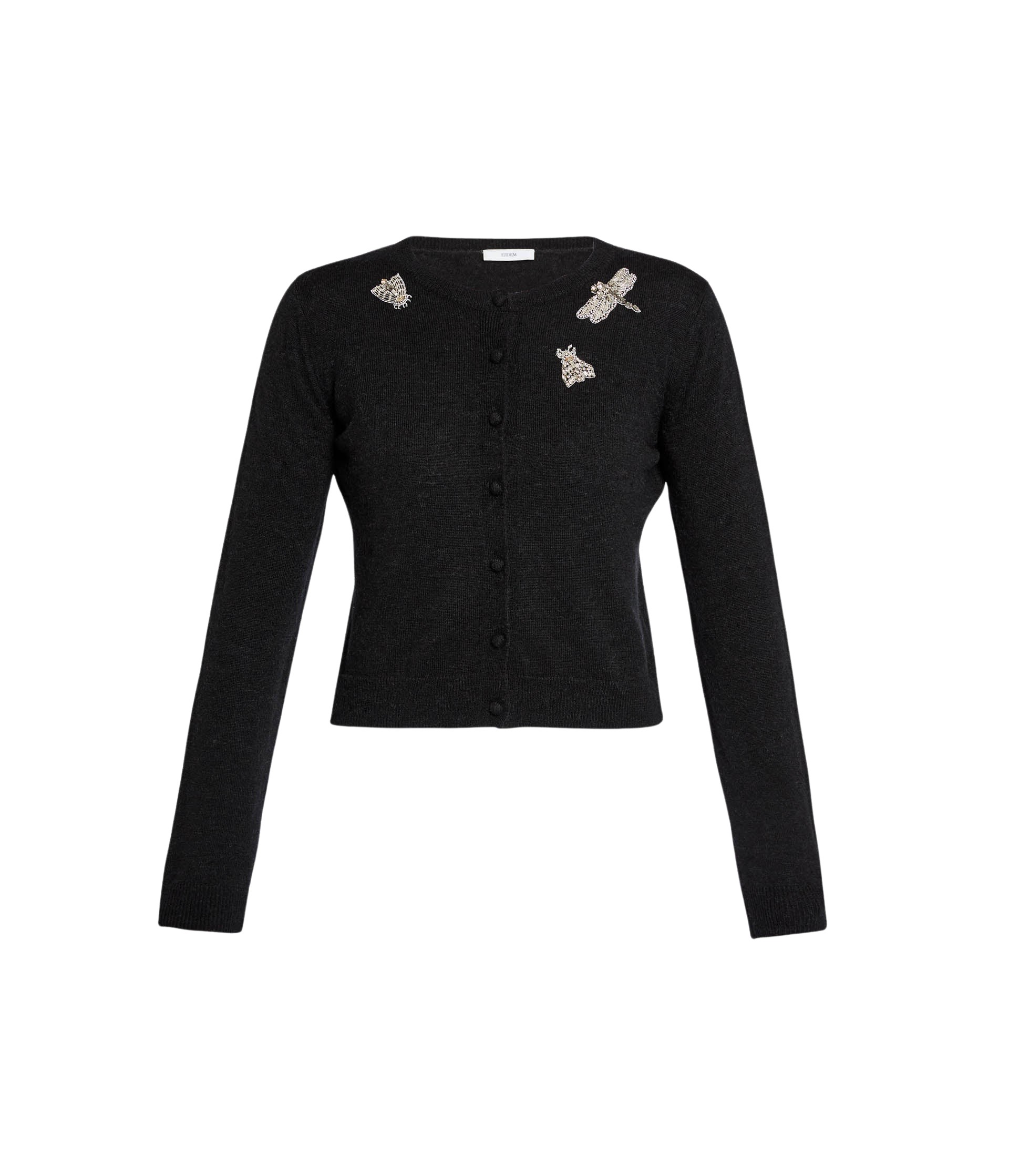 Erdem Embellished Crew Neck Cardigan - Knitwear - British Romantic Luxury at Luxury Shoes 