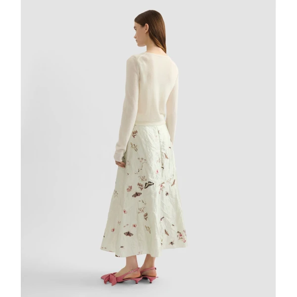 Erdem Embellished Crew Neck Cardigan - Knitwear - British Romantic Luxury at Luxury Shoes 
