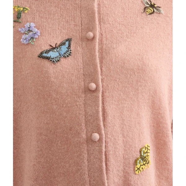 Erdem Embellished Crew Neck Cardigan - Knitwear - British Romantic Luxury at Luxury Shoes 