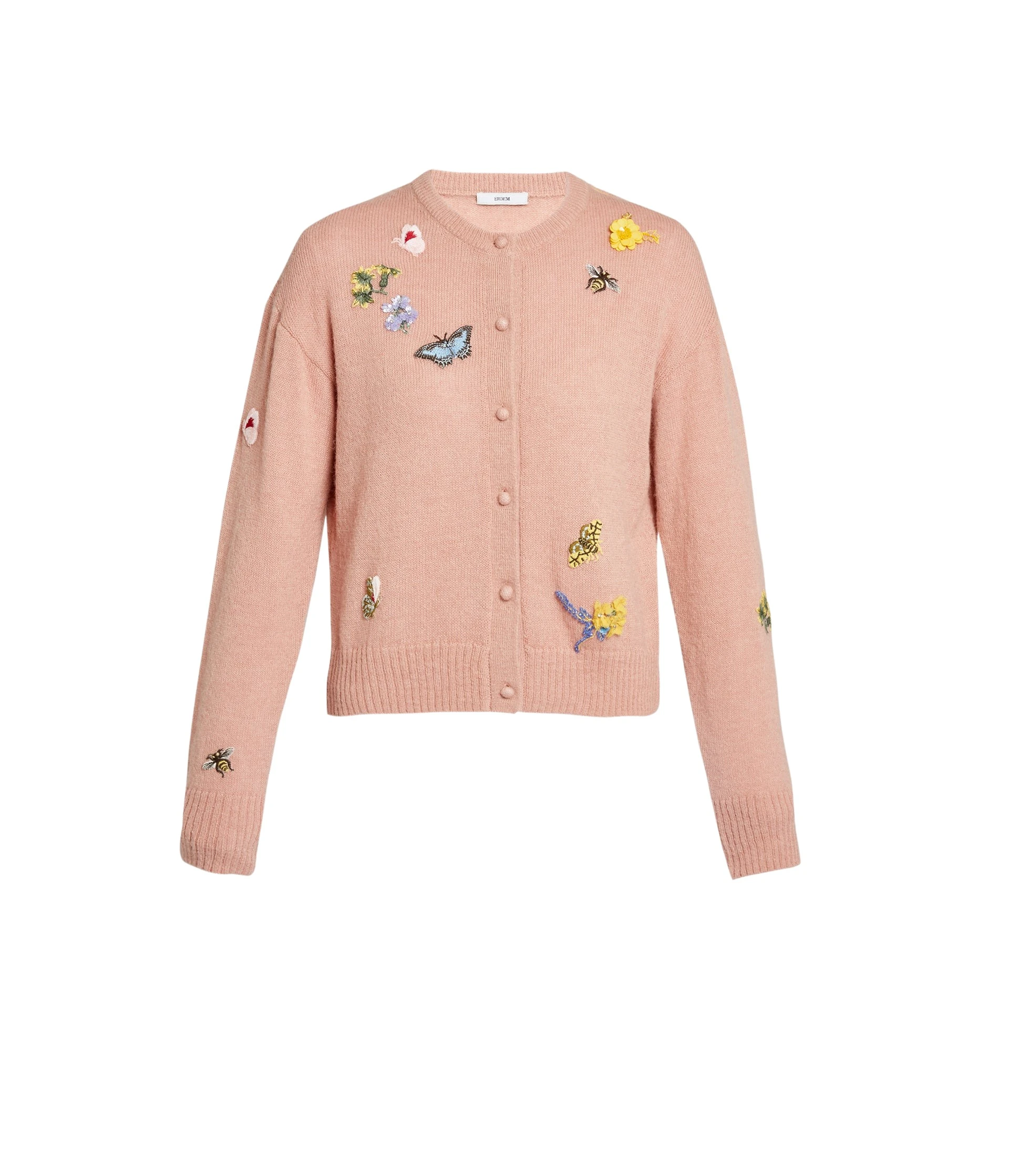 Erdem-Embellished-Crew-Neck-Cardigan-coveti50478_nobg Erdem Embellished Crew Neck Cardigan - Knitwear - British Romantic Luxury at Luxury Shoes