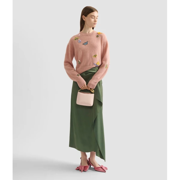 Erdem Embellished Crew Neck Jumper - Knitwear - British Romantic Luxury at Luxury Shoes 