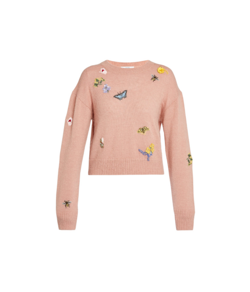 Erdem Embellished Crew Neck Jumper - Knitwear - British Romantic Luxury at Luxury Shoes 