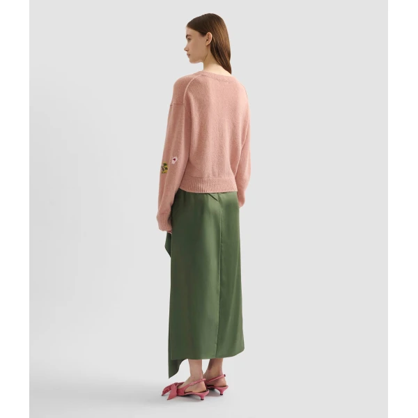Erdem Embellished Crew Neck Jumper - Knitwear - British Romantic Luxury at Luxury Shoes 