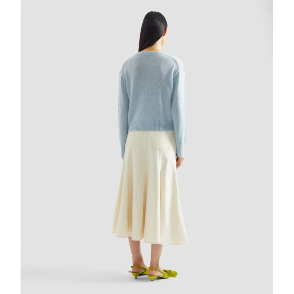 Erdem Embellished Crew Neck Jumper - Knitwear - British Romantic Luxury at Luxury Shoes 