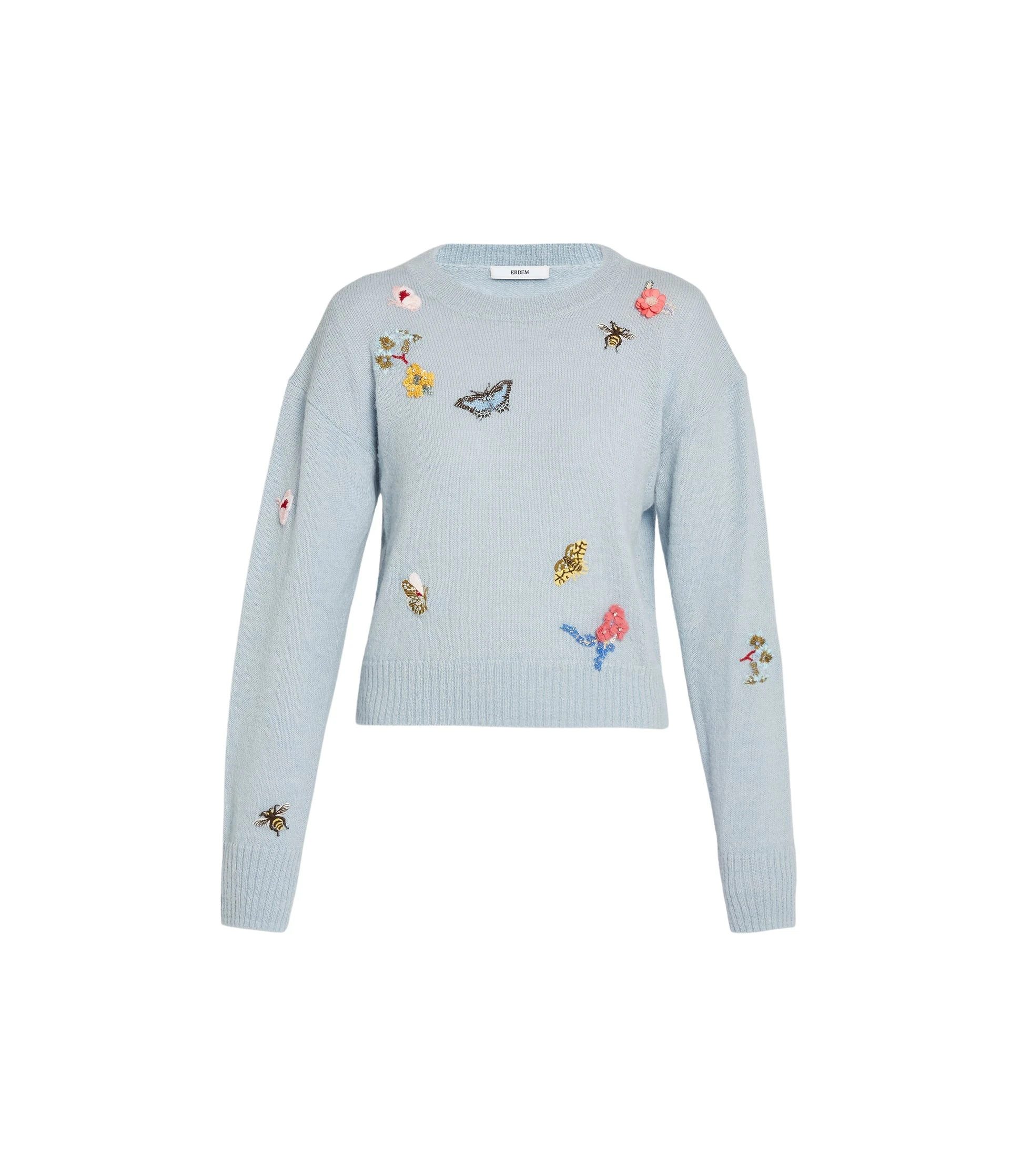 Erdem-Embellished-Crew-Neck-Jumper-coveti31506_nobg Erdem Embellished Crew Neck Jumper - Knitwear - British Romantic Luxury at Luxury Shoes