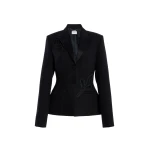 Erdem Embellished Grain De Poudre Fitted Blazer - Jackets - British Romantic Luxury at Luxury Shoes 