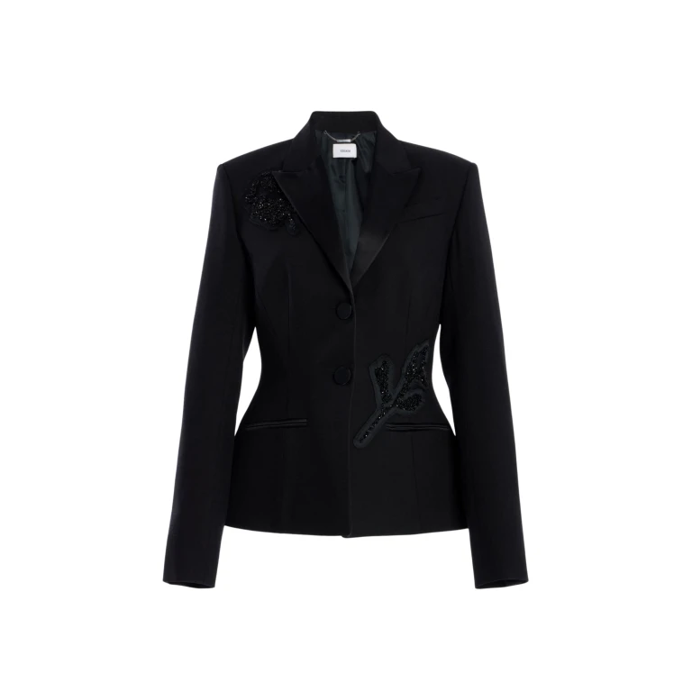 Erdem Embellished Grain De Poudre Fitted Blazer - Jackets - British Romantic Luxury at Luxury Shoes 