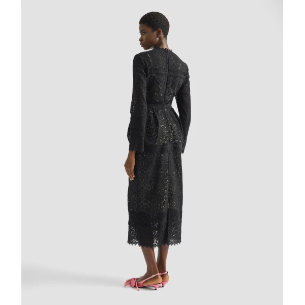 Erdem Embellished Guipure Long Sleeve Midi Dress - Dresses - British Romantic Luxury at Luxury Shoes 
