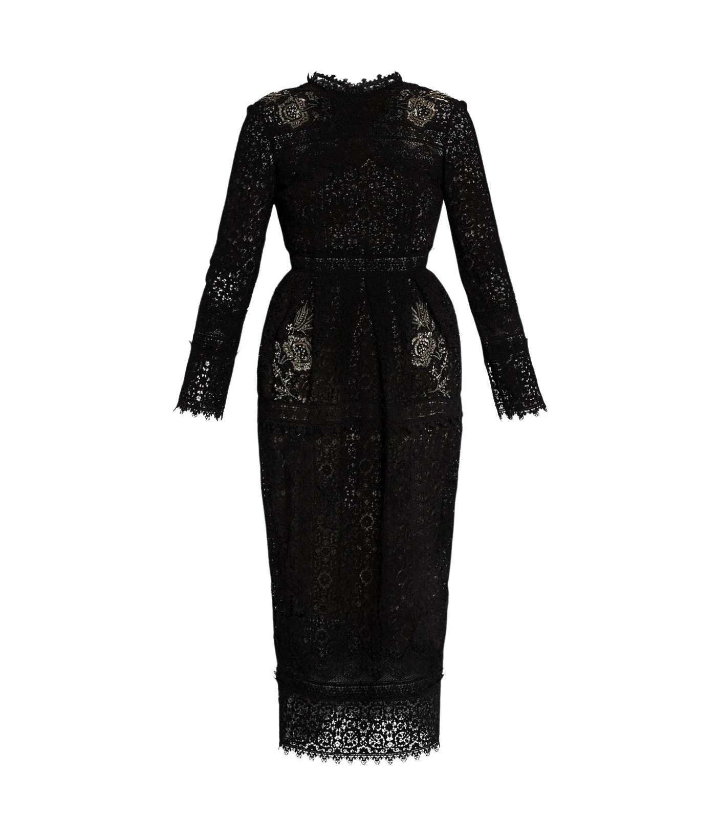 Erdem-Embellished-Guipure-Long-Sleeve-Midi-Dress-coveti21003_nobg Erdem Embellished Guipure Long Sleeve Midi Dress - Dresses - British Romantic Luxury at Luxury Shoes
