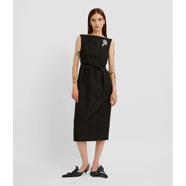 Erdem Embellished Jacquard Midi Dress - Dresses - British Romantic Luxury at Luxury Shoes 