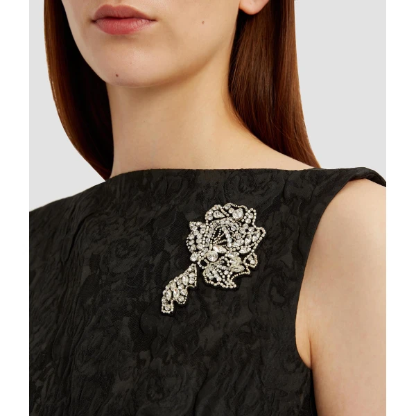 Erdem Embellished Jacquard Midi Dress - Dresses - British Romantic Luxury at Luxury Shoes 
