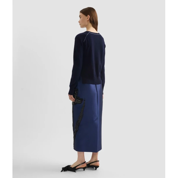 Erdem Embellished Mikado Pencil Skirt - Skirts - British Romantic Luxury at Luxury Shoes 