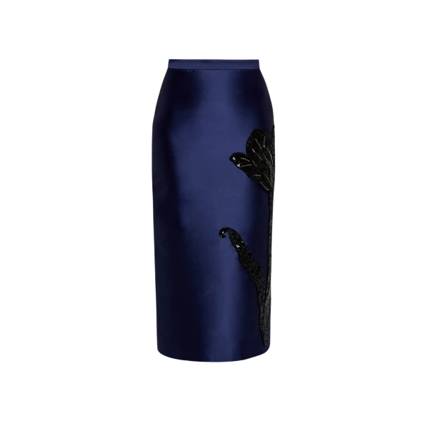 Erdem Embellished Mikado Pencil Skirt - Skirts - British Romantic Luxury at Luxury Shoes 