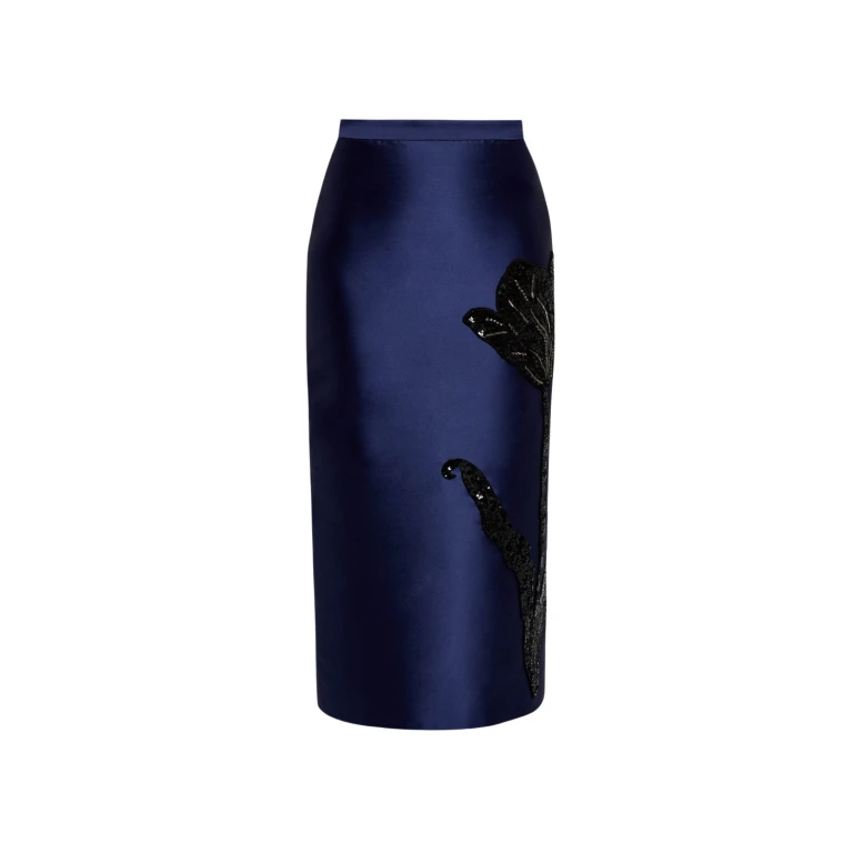 Erdem Embellished Mikado Pencil Skirt - Skirts - British Romantic Luxury at Luxury Shoes 