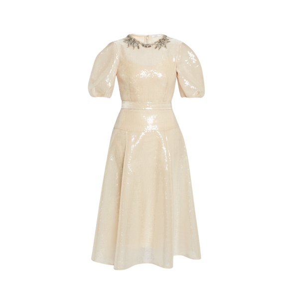 Erdem Embellished Organza Sequin Midi Dress - Dresses - British Romantic Luxury at Luxury Shoes 