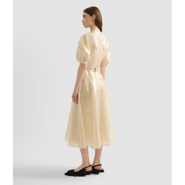Erdem Embellished Organza Sequin Midi Dress - Dresses - British Romantic Luxury at Luxury Shoes 