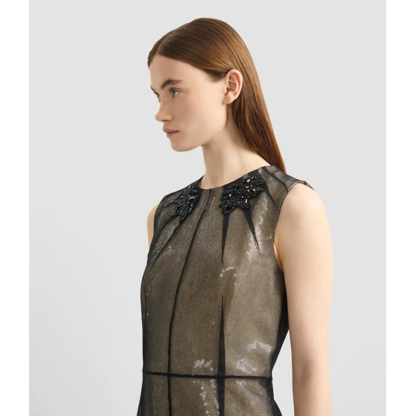 Erdem Embellished Organza Sequin Midi Dress - Dresses - British Romantic Luxury at Luxury Shoes 