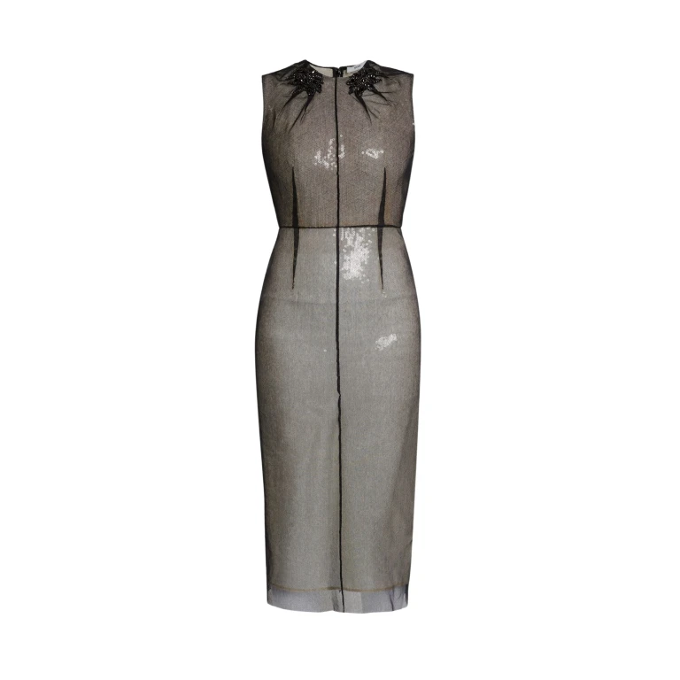 Erdem Embellished Organza Sequin Midi Dress - Dresses - British Romantic Luxury at Luxury Shoes 