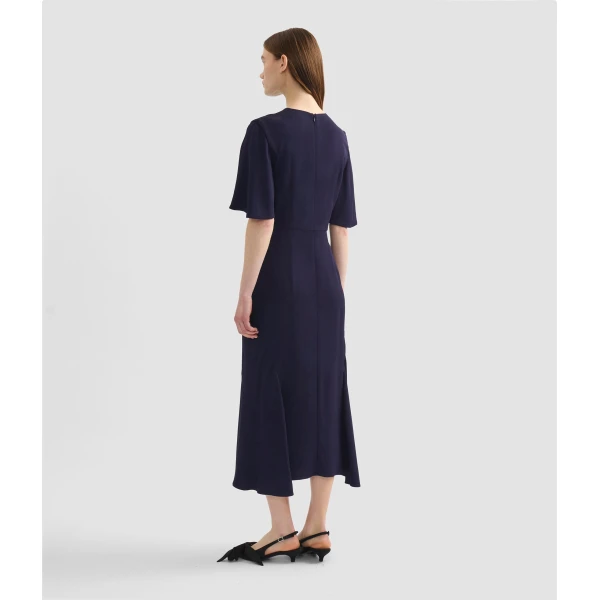 Erdem Embellished Sable Short Sleeve Midi Dress - Dresses - British Romantic Luxury at Luxury Shoes 