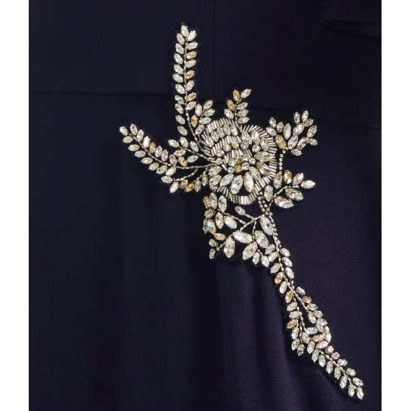 Erdem Embellished Sable Short Sleeve Midi Dress - Dresses - British Romantic Luxury at Luxury Shoes 