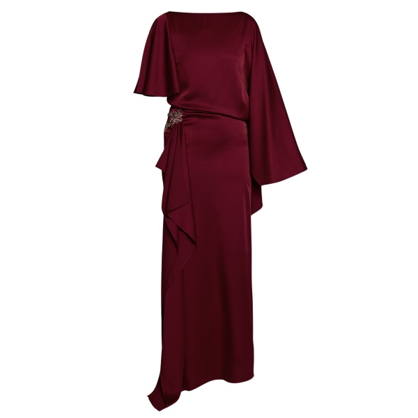 Erdem Embellished Satin Cady Draped Gown - Dresses - British Romantic Luxury at Luxury Shoes 