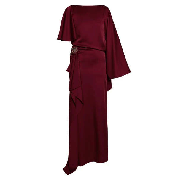 Erdem Embellished Satin Cady Draped Gown - Dresses - British Romantic Luxury at Luxury Shoes 