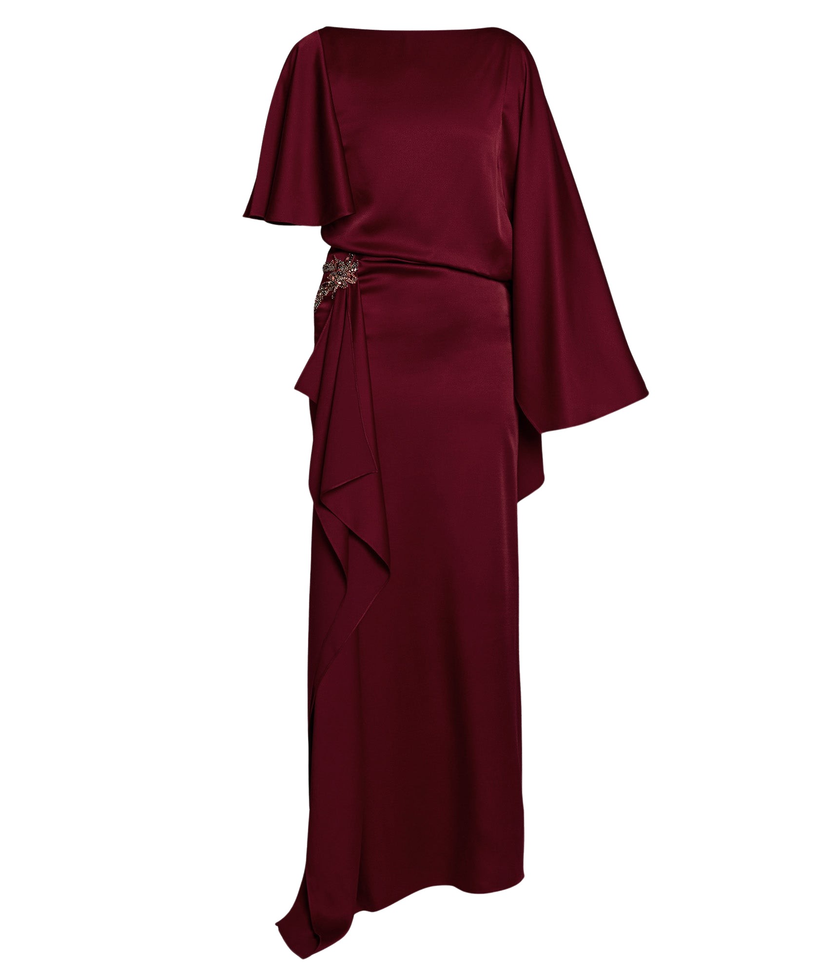 Erdem Embellished Satin Cady Draped Gown - Dresses - British Romantic Luxury at Luxury Shoes 