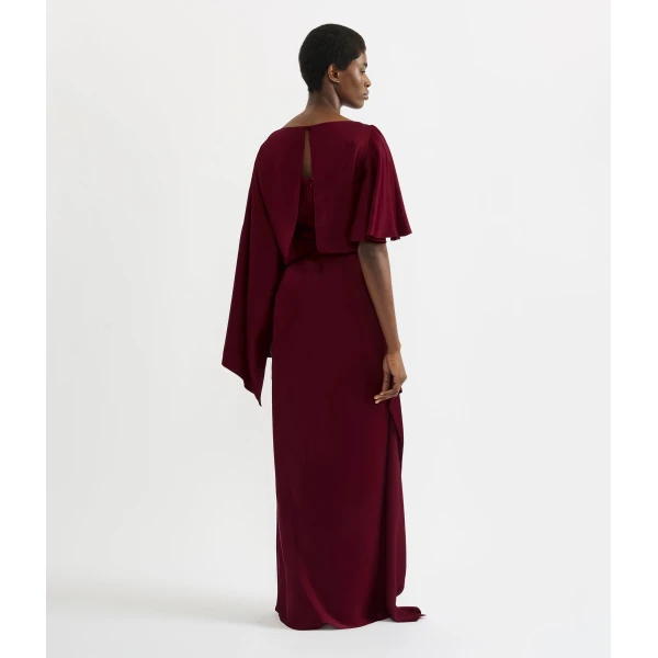 Erdem Embellished Satin Cady Draped Gown - Dresses - British Romantic Luxury at Luxury Shoes 