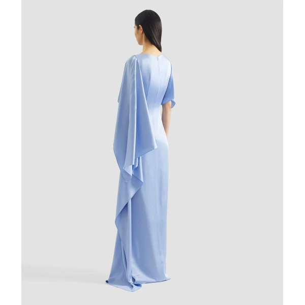 Erdem Embellished Satin Cady Draped Gown - Dresses - British Romantic Luxury at Luxury Shoes 