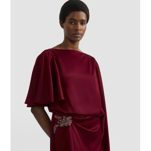 Erdem Embellished Satin Cady Draped Gown - Dresses - British Romantic Luxury at Luxury Shoes 