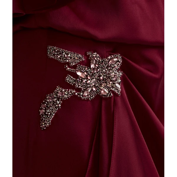 Erdem Embellished Satin Cady Draped Gown - Dresses - British Romantic Luxury at Luxury Shoes 