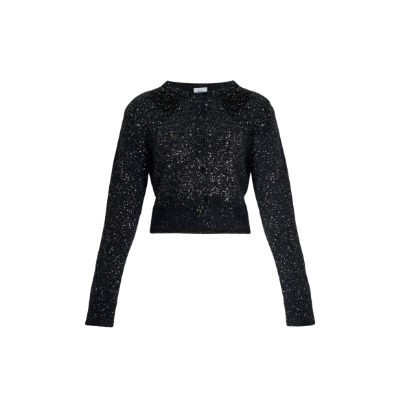 Erdem Embellished Sequin Cropped Cardigan - Knitwear - British Romantic Luxury at Luxury Shoes 