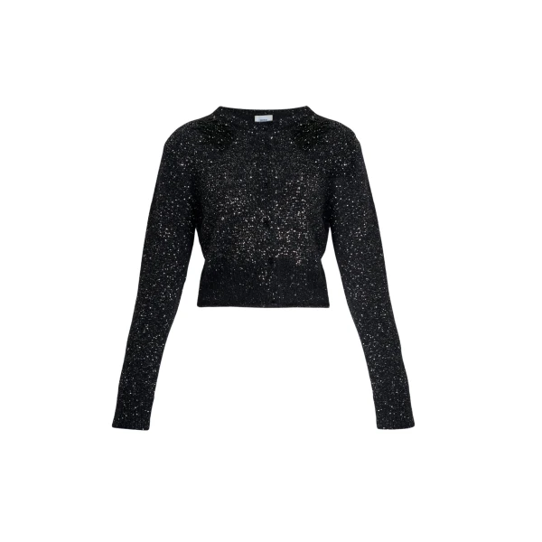 Erdem Embellished Sequin Cropped Cardigan - Knitwear - British Romantic Luxury at Luxury Shoes 