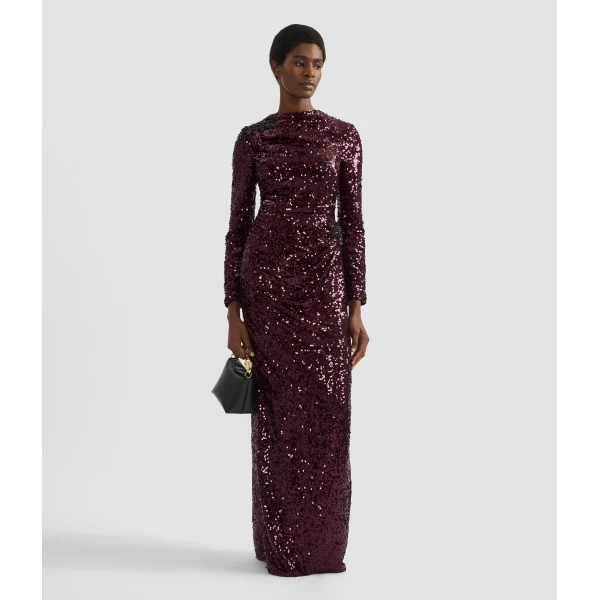 Erdem Embellished Sequin Long Sleeve Gown - Dresses - British Romantic Luxury at Luxury Shoes 