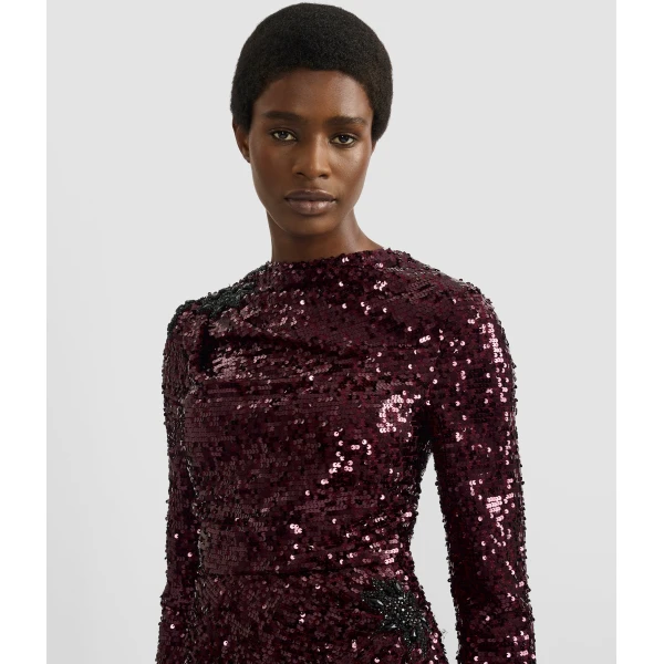 Erdem Embellished Sequin Long Sleeve Gown - Dresses - British Romantic Luxury at Luxury Shoes 