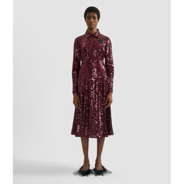 Erdem Embellished Sequin Long Sleeve Shirt - Tops - British Romantic Luxury at Luxury Shoes 