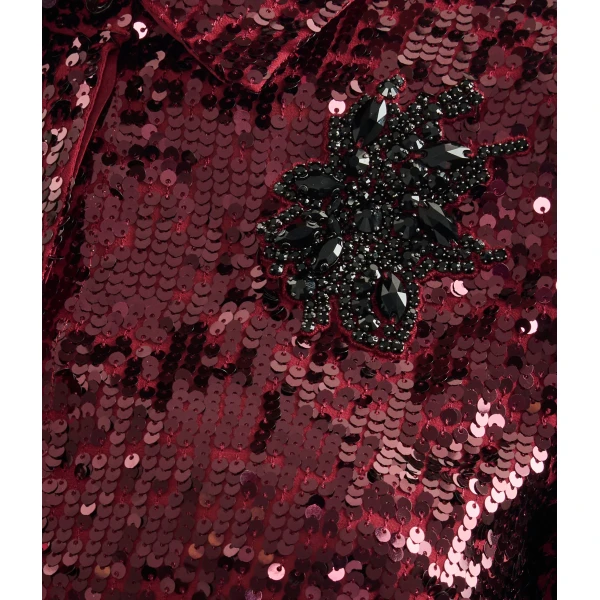Erdem Embellished Sequin Long Sleeve Shirt - Tops - British Romantic Luxury at Luxury Shoes 