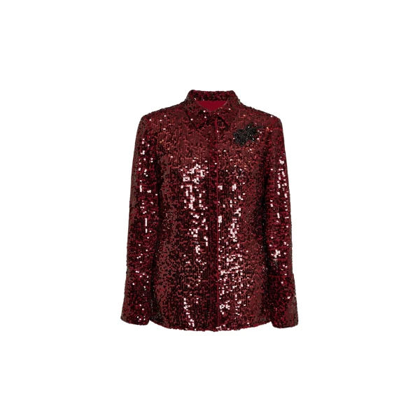 Erdem Embellished Sequin Long Sleeve Shirt - Tops - British Romantic Luxury at Luxury Shoes 