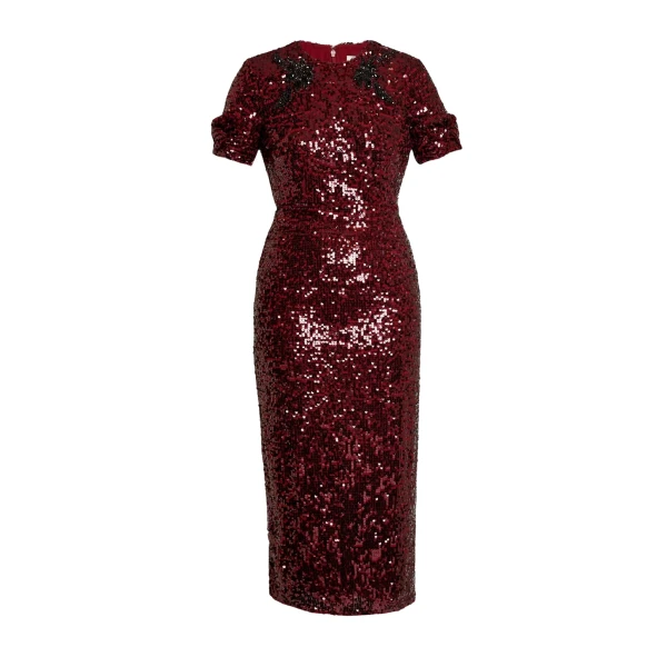 Erdem Embellished Sequin Midi Dress - Dresses - British Romantic Luxury at Luxury Shoes 