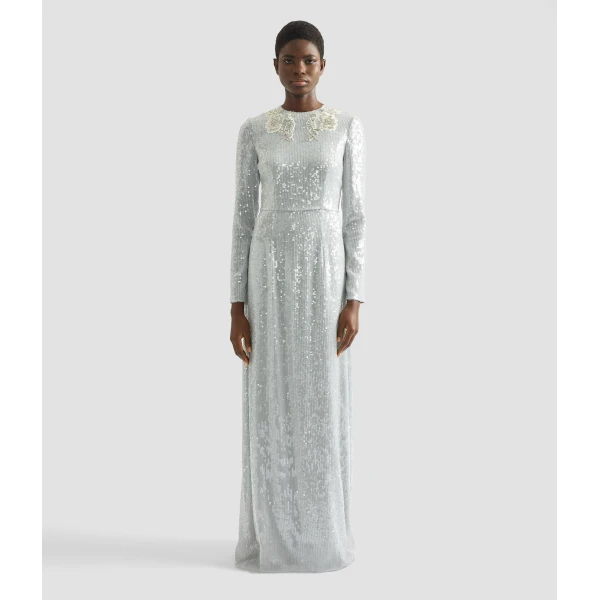 Erdem Embellished Sequins Long Sleeve Gown - Dresses - British Romantic Luxury at Luxury Shoes 