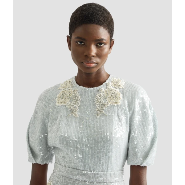 Erdem Embellished Sequins Midi Dress - Dresses - British Romantic Luxury at Luxury Shoes 