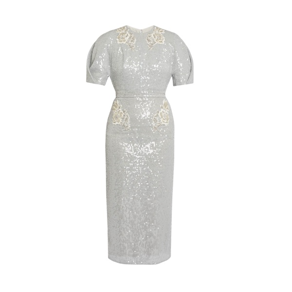 Erdem Embellished Sequins Midi Dress - Dresses - British Romantic Luxury at Luxury Shoes 