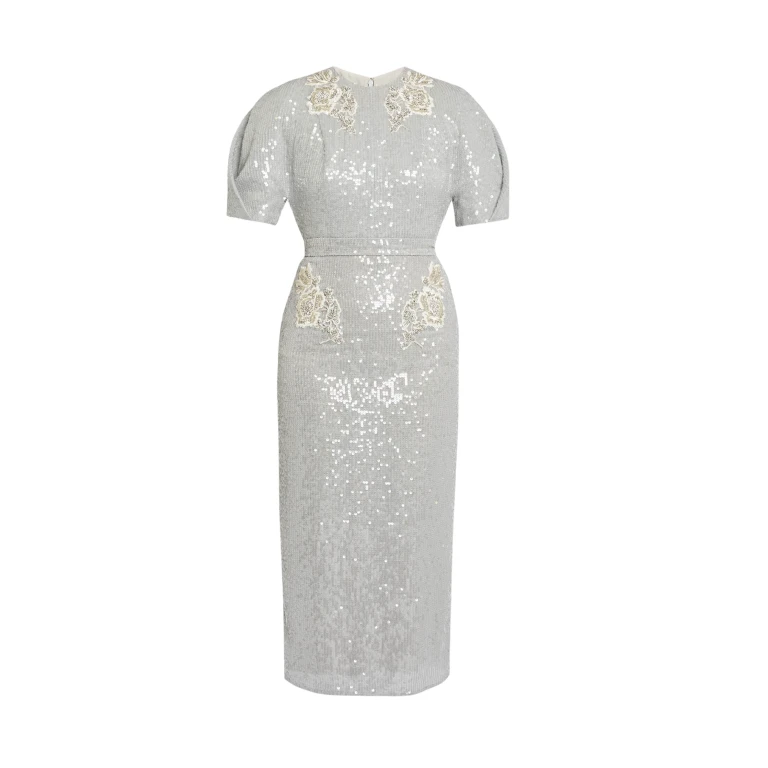 Erdem Embellished Sequins Midi Dress - Dresses - British Romantic Luxury at Luxury Shoes 