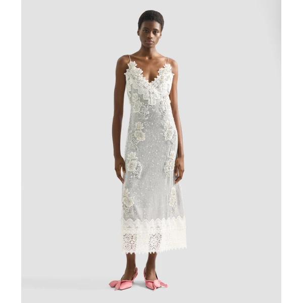 Erdem Embellished Sequins Sleeveless Midi Dress - Dresses - British Romantic Luxury at Luxury Shoes 