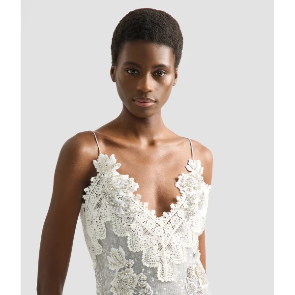 Erdem Embellished Sequins Sleeveless Midi Dress - Dresses - British Romantic Luxury at Luxury Shoes 