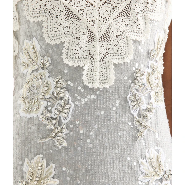 Erdem Embellished Sequins Sleeveless Midi Dress - Dresses - British Romantic Luxury at Luxury Shoes 